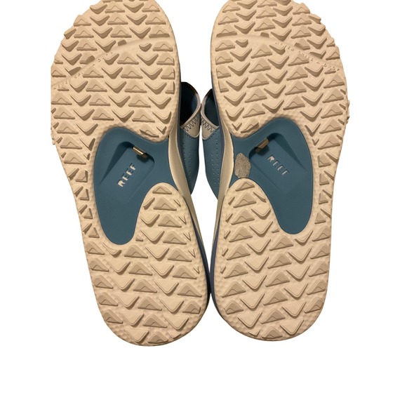 Reef Flip Flops Bottle Opener Thong Sandals Blue Size 6 - Picture 6 of 9